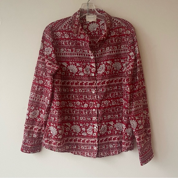 SEZANE Pierro long sleevee shirt size 38 - Picture 3 of 9